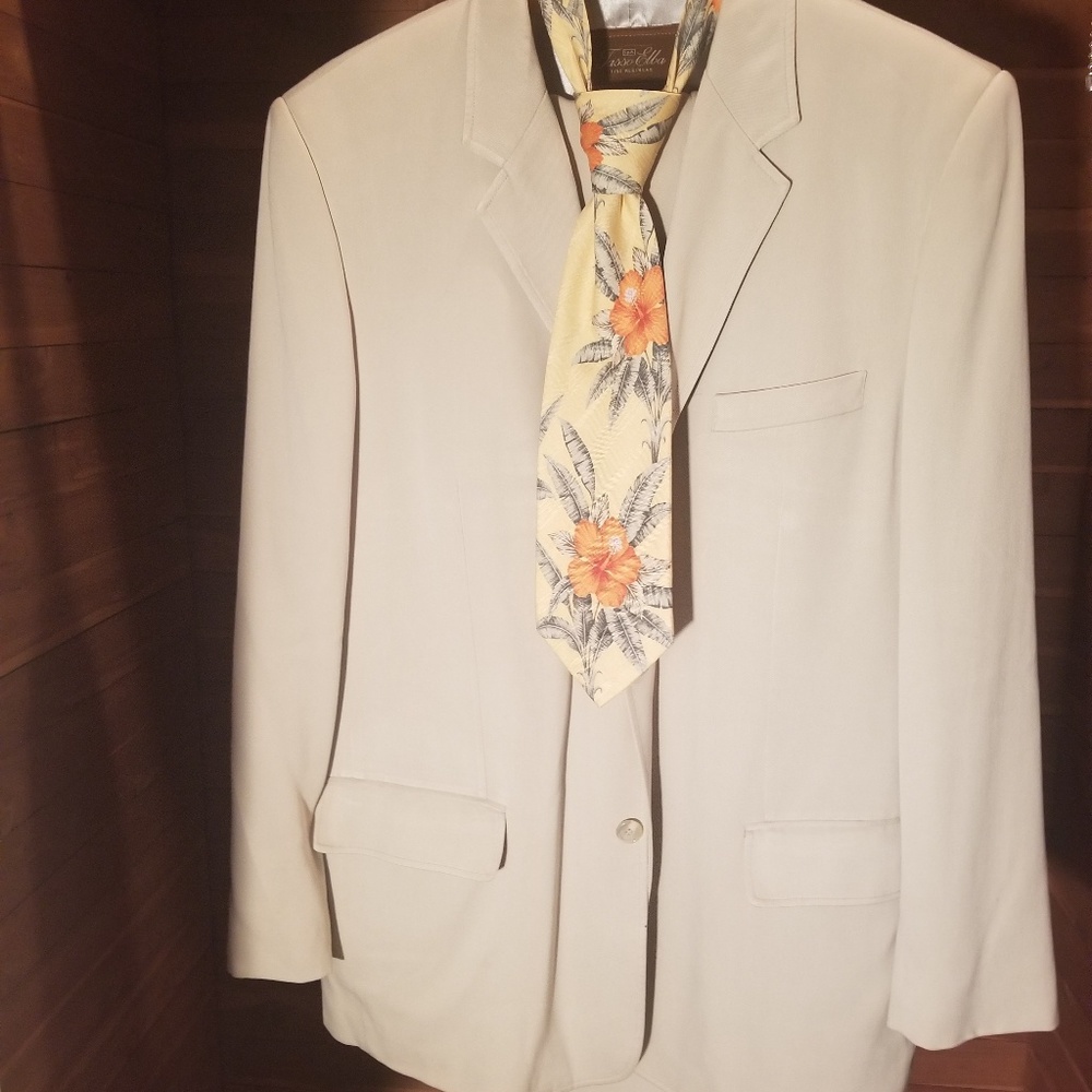 Tropical silk tie